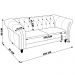 Sofá 4 Lugares Maggiore 260cm Couro Off White G58 - Gran Belo