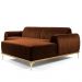 Sofá 4 Lugares com Chaise Base de Madeira Euro 265 cm Veludo Telha - Gran Belo
