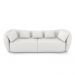Sofá Bipartido Sala de Estar Diamond 212cm com Almofadas Soltas Bouclê Branco G52 - Gran Belo