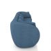 Sofá Bipartido Sala de Estar Diamond 212cm com Almofadas Soltas Linho Azul G52 - Gran Belo
