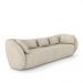Sofá Bipartido Sala de Estar Diamond 232cm com Almofadas Soltas Linho Off White G52 - Gran Belo