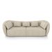 Sofá Bipartido Sala de Estar Diamond 232cm com Almofadas Soltas Linho Off White G52 - Gran Belo