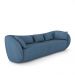 Sofá Bipartido Sala de Estar Diamond 252cm com Almofadas Soltas Linho Azul G52 - Gran Belo