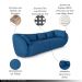 Sofá Bipartido Sala de Estar Diamond 252cm com Almofadas Soltas Veludo Azul G52 - Gran Belo