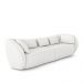 Sofá Bipartido Sala de Estar Diamond 292cm com Almofadas Soltas Bouclê Branco G52 - Gran Belo