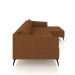 Sofá Bipartido Sala de Estar Kiara 352cm Chaise Direito Pés de Ferro Couro Caramelo G52 - Gran Belo