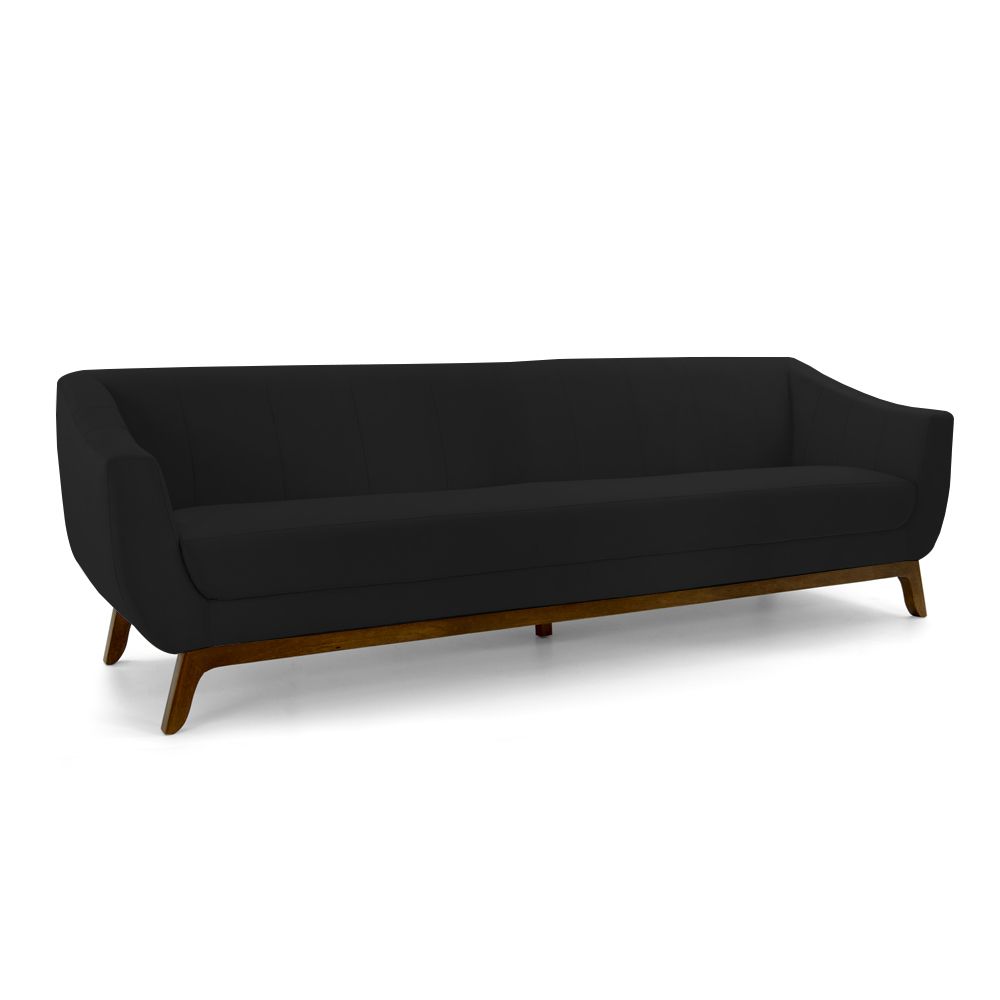 Sofá Boomer 210cm Corano Preto - Gran Belo