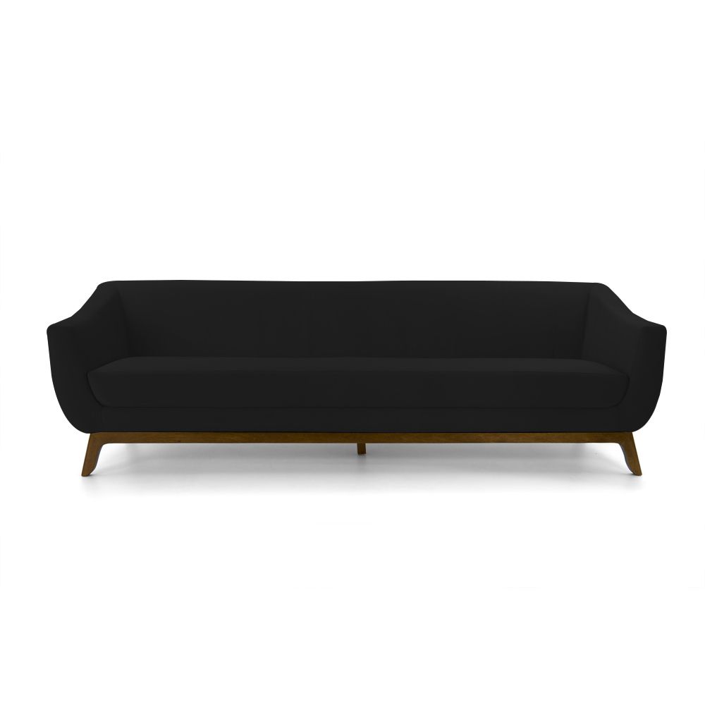 Sofá Boomer 210cm Corano Preto - Gran Belo