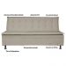 Sofá Cama Decorativo 2 Lugares Encosto Reclinável 190cm Impala Suede Bege G23 - Gran Belo