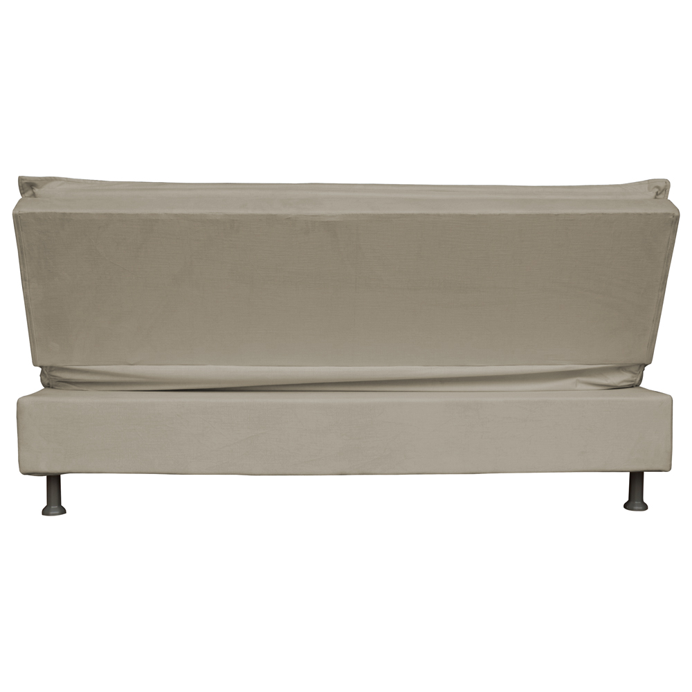 Sofá Cama Decorativo 2 Lugares Encosto Reclinável 190cm Impala Suede Bege G23 - Gran Belo