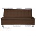 Sofá Cama Decorativo 2 Lugares Encosto Reclinável 190cm Impala Suede Marrom G23 - Gran Belo