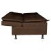 Sofá Cama Decorativo 2 Lugares Encosto Reclinável 190cm Impala Suede Marrom G23 - Gran Belo