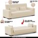Sofá Cama Decorativo 210cm Beesley Linho Bege G19 - Gran Belo