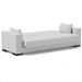 Sofá Cama Decorativo 210cm Beesley Linho Cinza G19 - Gran Belo