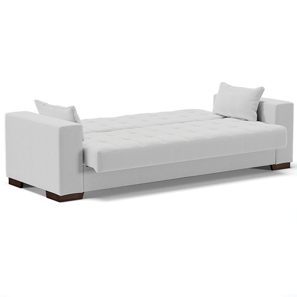 Sofá Cama Decorativo 210cm Beesley Linho Cinza G19 - Gran Belo