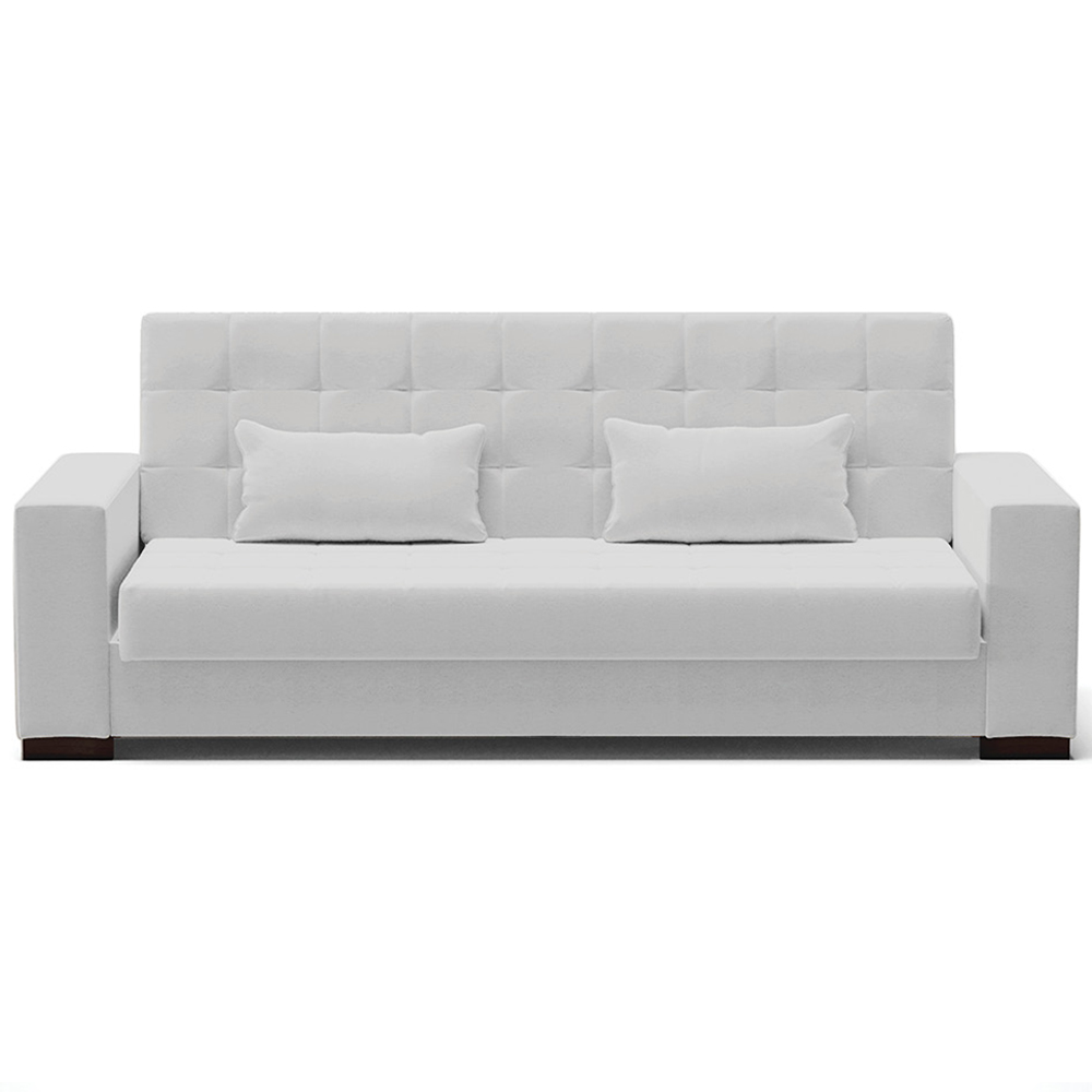 Sofá Cama Decorativo 210cm Beesley Linho Cinza G19 - Gran Belo