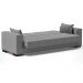 Sofá Cama Decorativo 210cm Beesley Linho Grafite G19 - Gran Belo