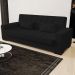 Sofá Cama Decorativo 210cm Beesley Linho Preto G19 - Gran Belo