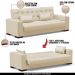 Sofá Cama Decorativo 210cm Beesley Pu Bege Fosco G19 - Gran Belo