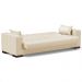 Sofá Cama Decorativo 210cm Beesley Pu Bege Fosco G19 - Gran Belo