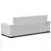 Sofá Cama Decorativo 210cm Beesley Pu Branco Brilho G19 - Gran Belo