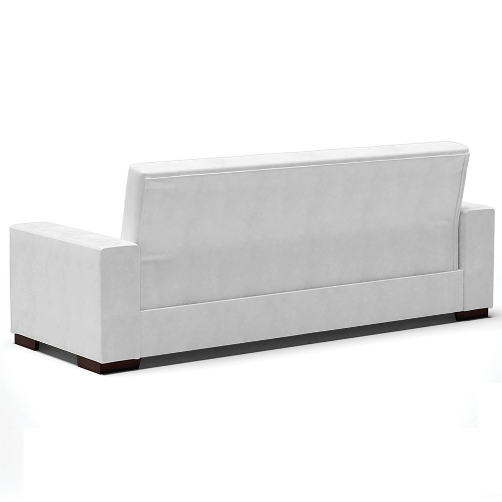 Sofá Cama Decorativo 210cm Beesley Pu Branco Brilho G19 - Gran Belo