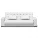 Sofá Cama Decorativo 210cm Beesley Pu Branco Fosco G19 - Gran Belo