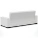 Sofá Cama Decorativo 210cm Beesley Pu Branco Fosco G19 - Gran Belo