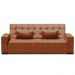 Sofá Cama Decorativo 210cm Beesley Pu Nozes G19 - Gran Belo