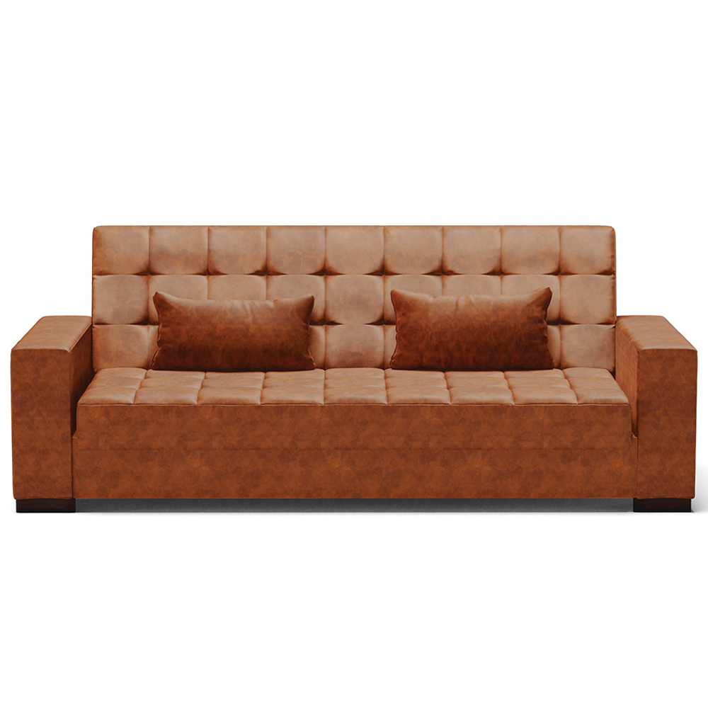 Sofá Cama Decorativo 210cm Beesley Pu Nozes G19 - Gran Belo