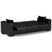 Sofá Cama Decorativo 210cm Beesley Pu Preto Brilho G19 - Gran Belo