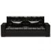Sofá Cama Decorativo 210cm Beesley Pu Preto Brilho G19 - Gran Belo