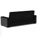 Sofá Cama Decorativo 210cm Beesley Pu Preto Brilho G19 - Gran Belo