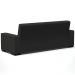 Sofá Cama Decorativo 210cm Beesley Pu Preto Fosco G19 - Gran Belo