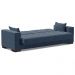Sofá Cama Decorativo 210cm Beesley Suede Azul Marinho G19 - Gran Belo