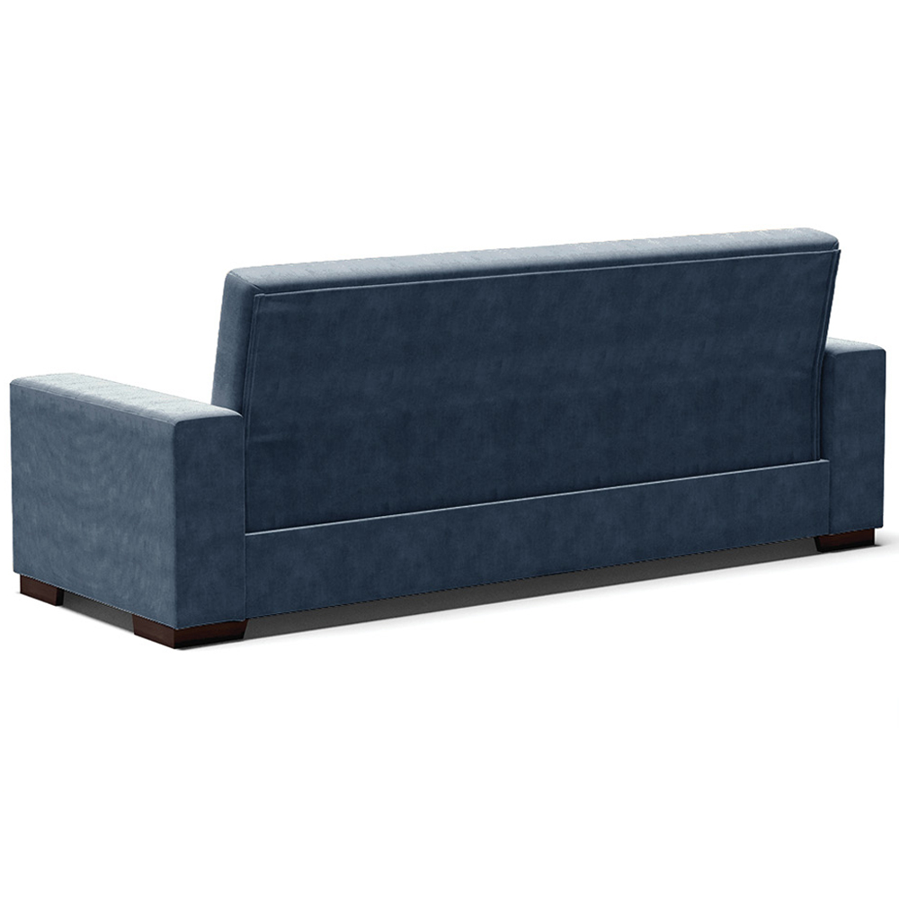 Sofá Cama Decorativo 210cm Beesley Suede Azul Marinho G19 - Gran Belo