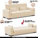 Sofá Cama Decorativo 210cm Beesley Suede Bege G19 - Gran Belo