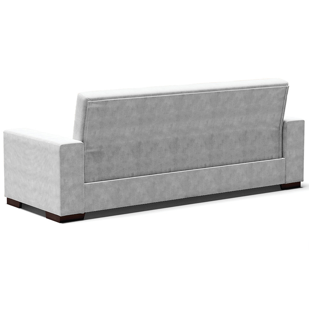 Sofá Cama Decorativo 210cm Beesley Suede Cinza G19 - Gran Belo
