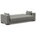 Sofá Cama Decorativo 210cm Beesley Suede Grafite G19 - Gran Belo