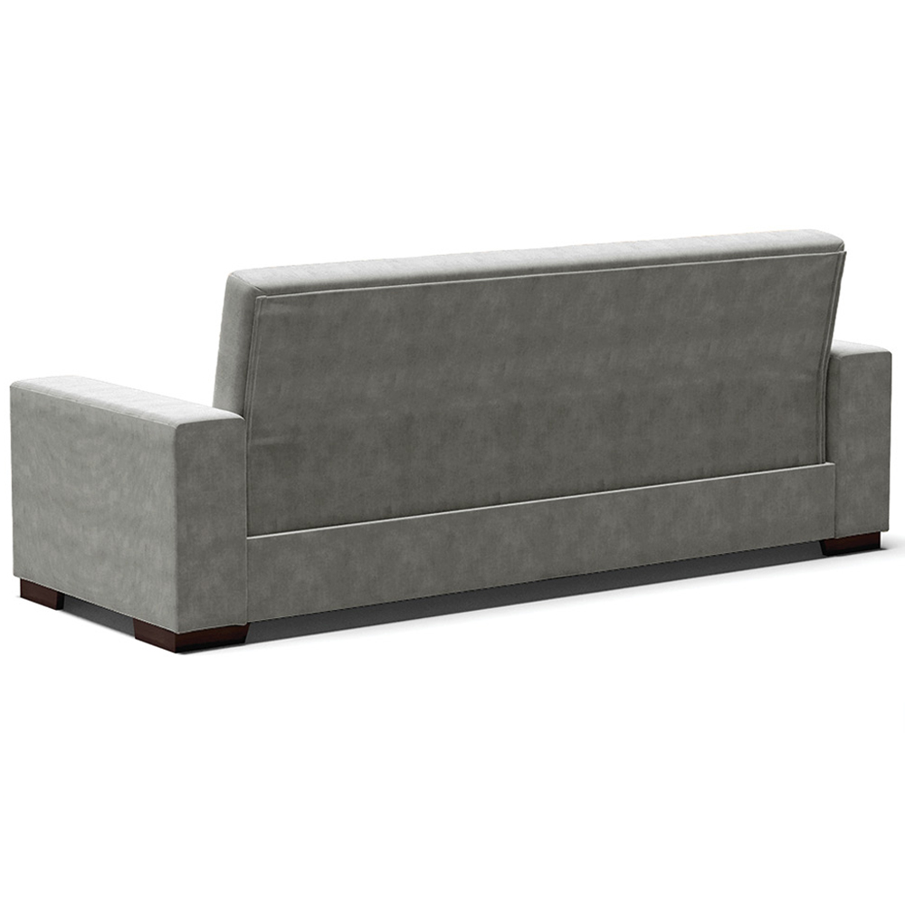 Sofá Cama Decorativo 210cm Beesley Suede Grafite G19 - Gran Belo