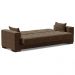 Sofá Cama Decorativo 210cm Beesley Suede Marrom G19 - Gran Belo