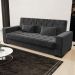 Sofá Cama Decorativo 210cm Beesley Suede Preto G19 - Gran Belo