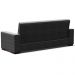 Sofá Cama Decorativo 210cm Beesley Suede Preto G19 - Gran Belo