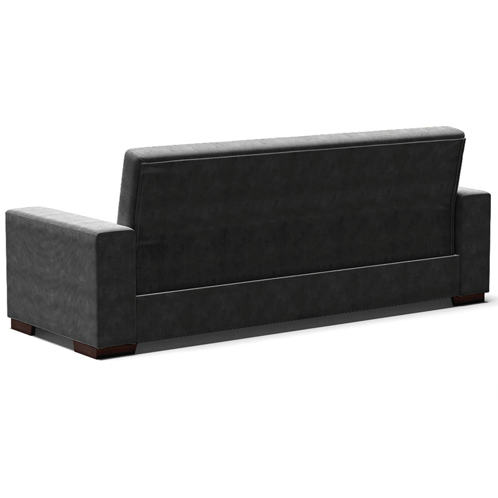 Sofá Cama Decorativo 210cm Beesley Suede Preto G19 - Gran Belo