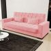 Sofá Cama Decorativo 210cm Beesley Suede Rose G19 - Gran Belo