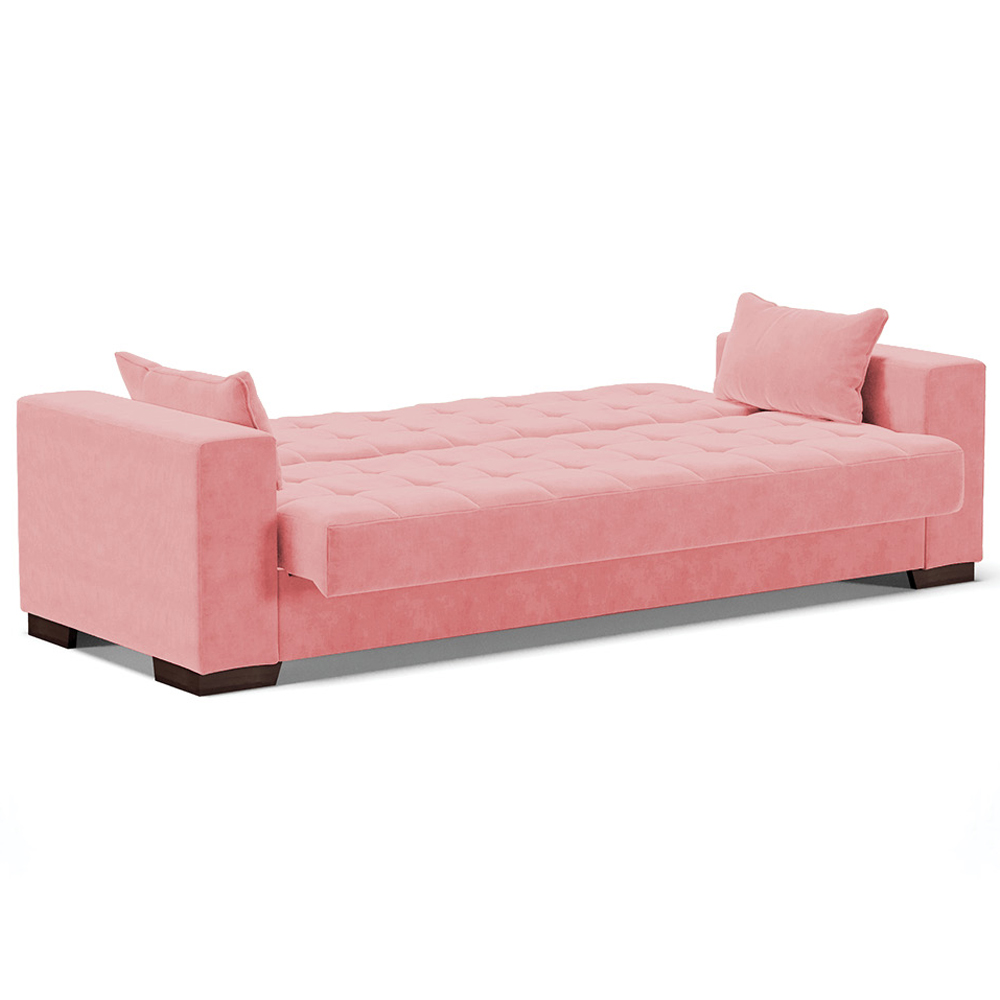 Sofá Cama Decorativo 210cm Beesley Suede Rose G19 - Gran Belo