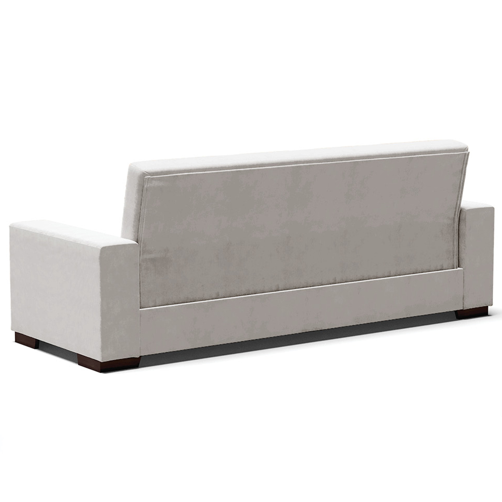 Sofá Cama Decorativo 210cm Beesley Veludo Cinza G19 - Gran Belo