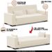 Sofá Cama Decorativo 210cm Beesley Veludo Off White G19 - Gran Belo