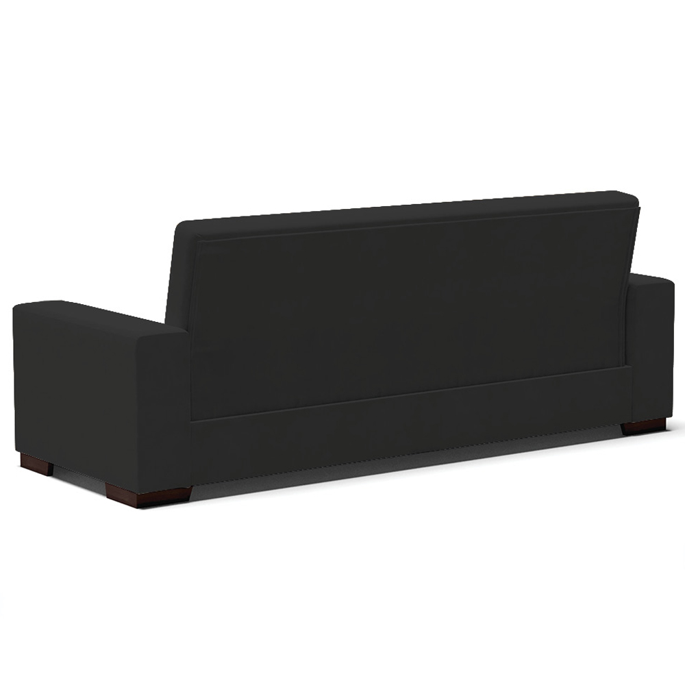 Sofá Cama Decorativo 210cm Beesley Veludo Preto G19 - Gran Belo