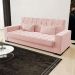Sofá Cama Decorativo 210cm Beesley Veludo Rose G19 - Gran Belo